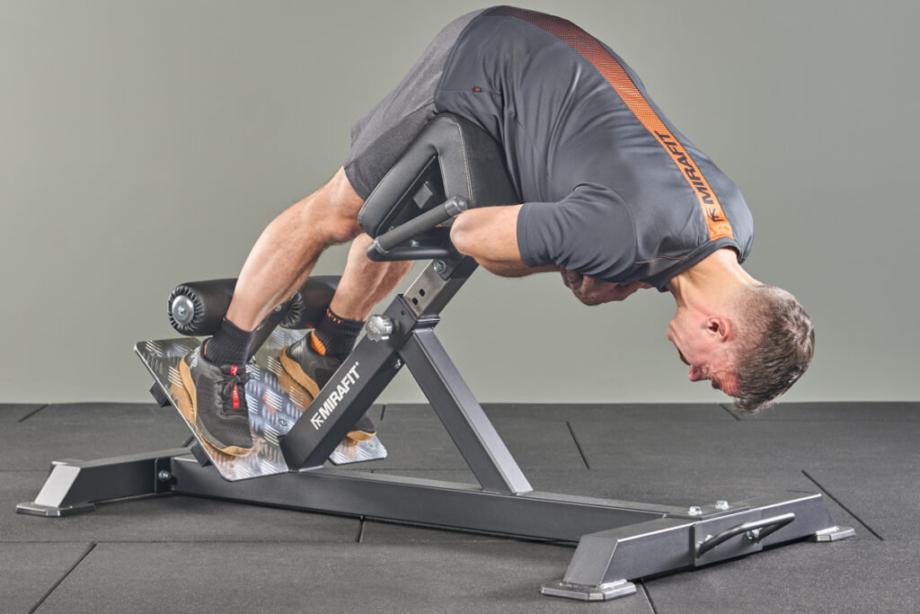 Mirafit M4 Hyperextension Bench back hyperextension on a Mirafit M4 Hyperextension Bench