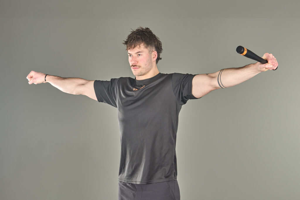 Shoulder rotation using Mirafit Indian Club