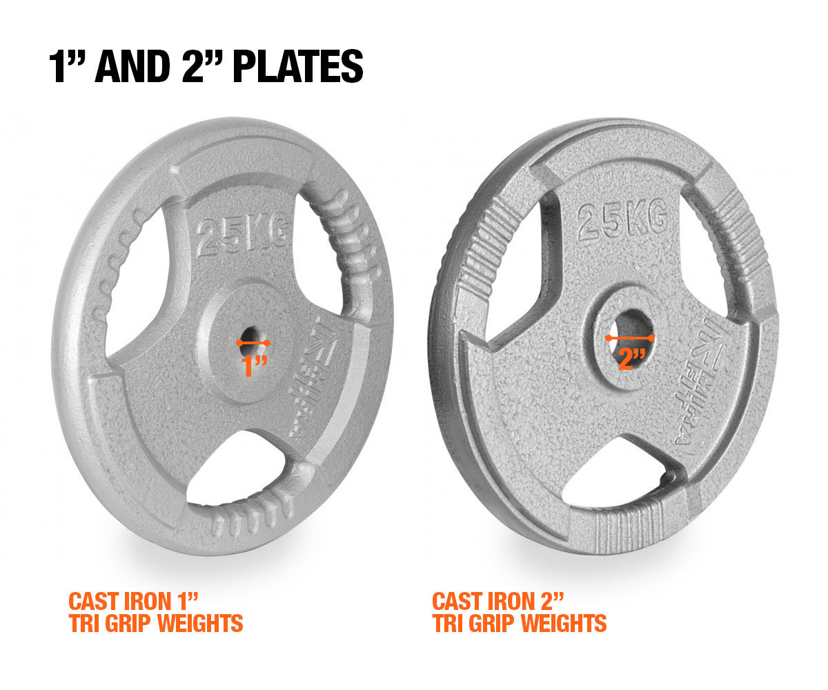 Weight plate hole sizes