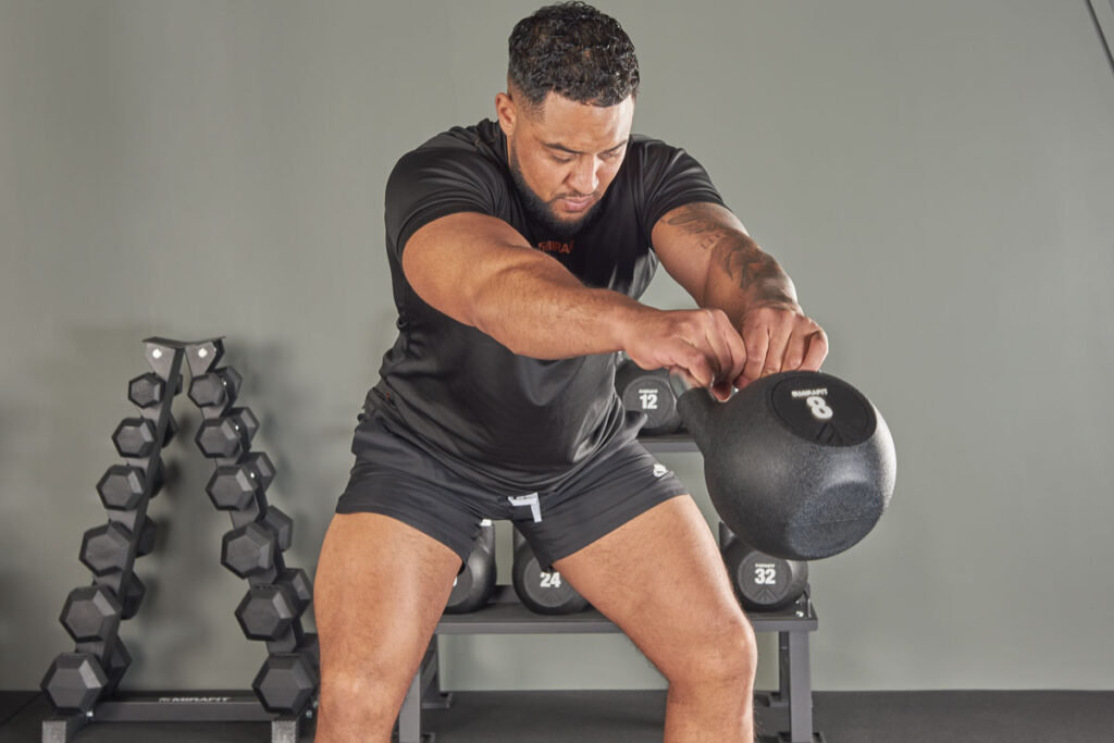 Mirafit Urethane Competition Kettlebell kettlebell swing with Mirafit Urethane Competition Kettlebell