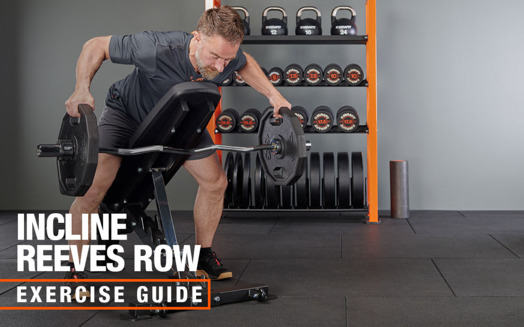 incline Reeves row with Mirafit barbell