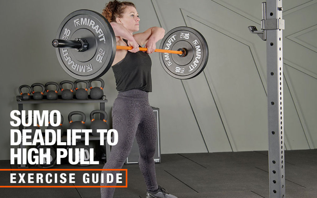 Mirafit barbell sumo deadlift to high pull