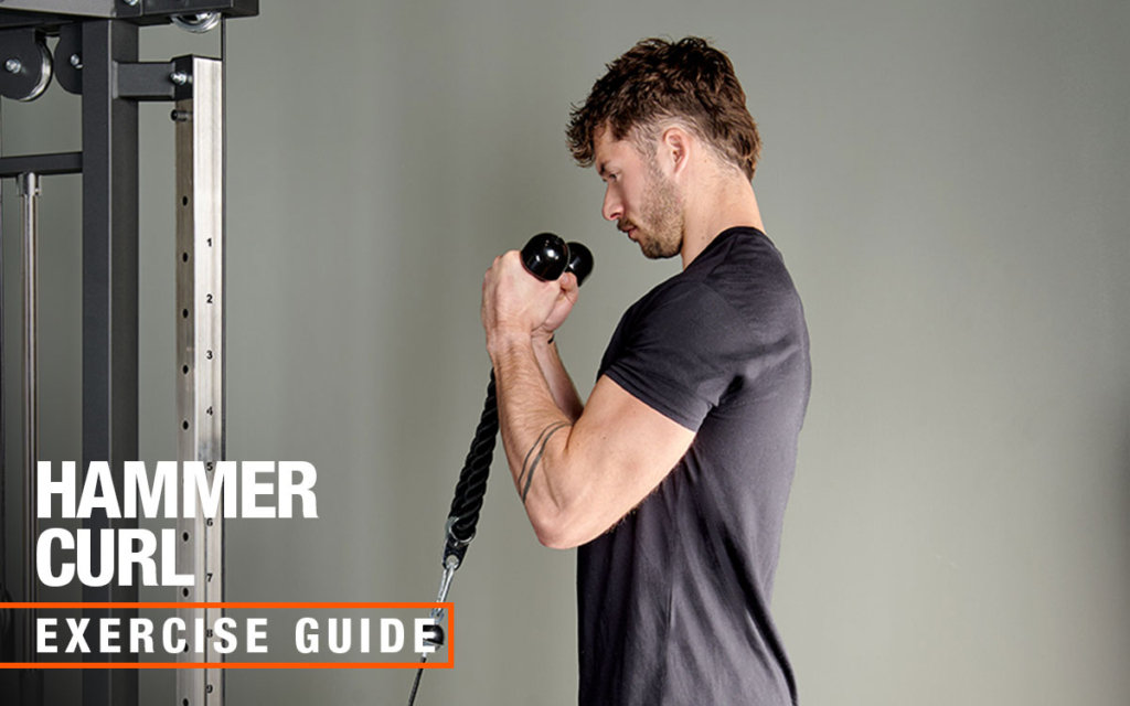 Mirafit cable machine hammer curl