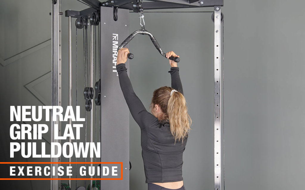 Mirafit cable machine neutral grip lat pulldown
