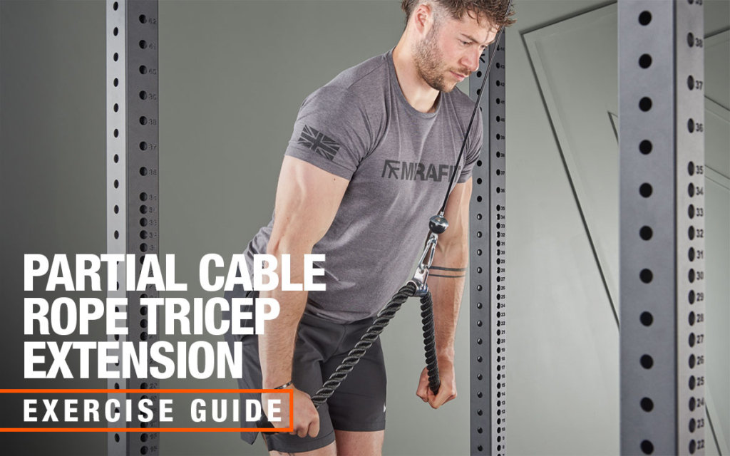 Mirafit cable machine partial cable rope tricep extension