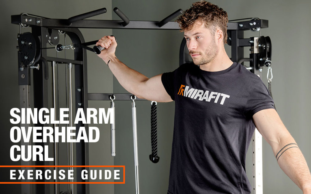 Mirafit cable machine single arm overhead curl