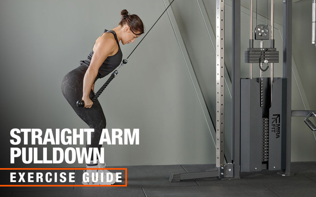 Mirafit cable machine straight arm pulldown