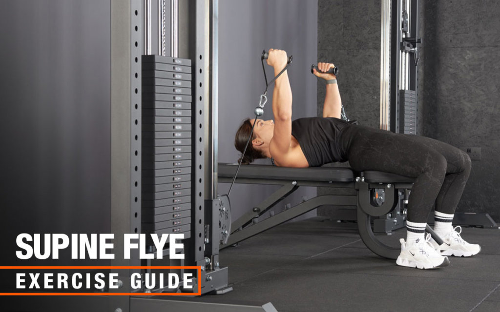 Mirafit cable machine supine flye