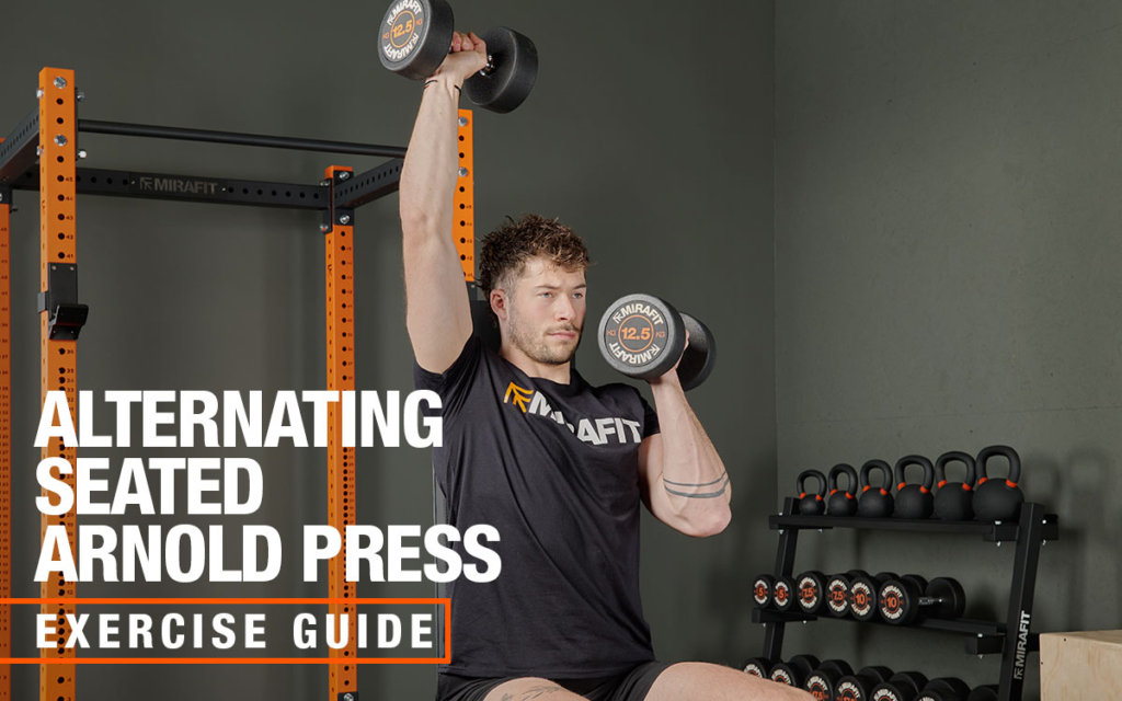 Mirafit dumbbell alternating seated Arnold press