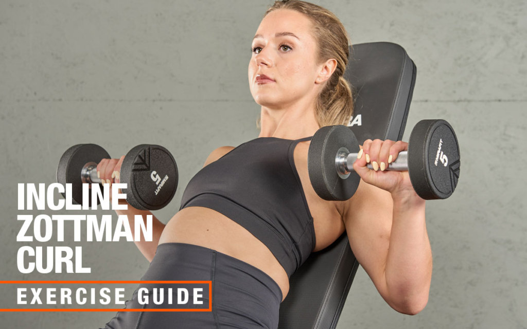 Mirafit dumbbell incline Zottman curl