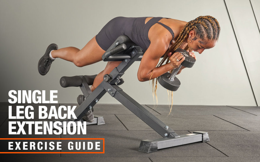 Mirafit dumbbell single leg back extension