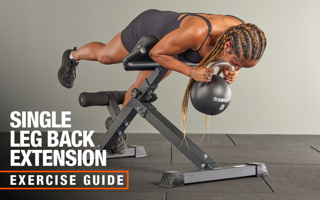 Mirafit Kettlebell single leg back extension