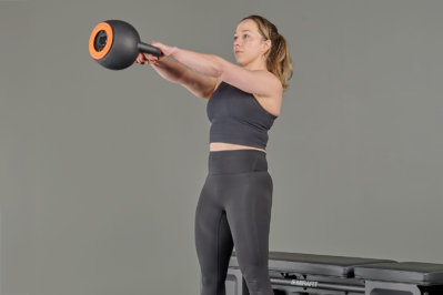Kettlebell swing with a Mirafit Adjustable Kettlebell