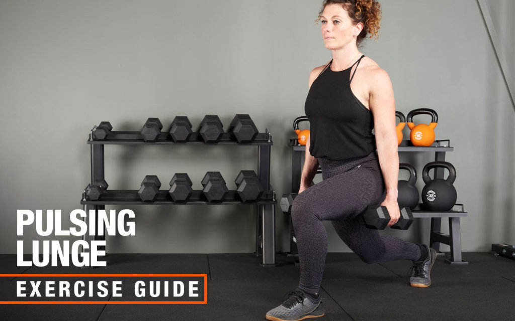Mirafit dumbbell pulsing lunge