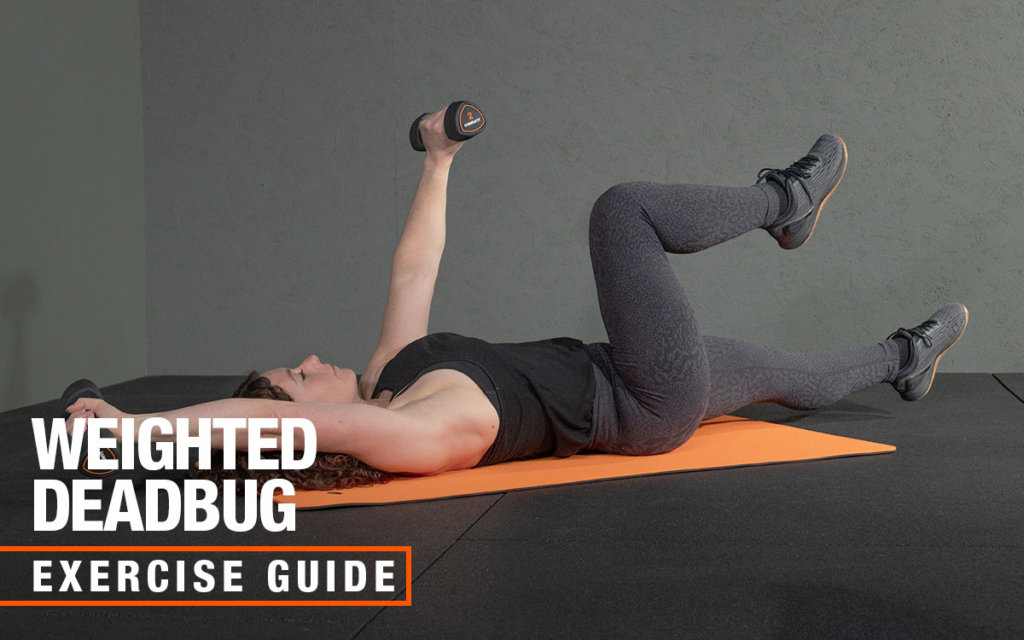 Mirafit dumbbell weighted deadbug