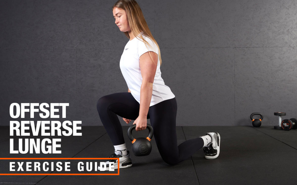 Mirafit kettlebell offset reverse lunge
