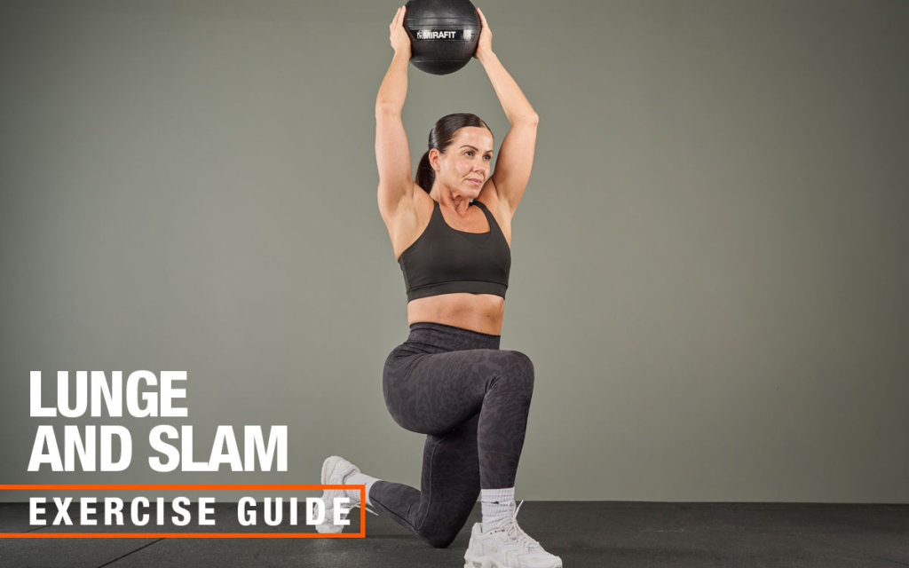 Mirafit medicine ball lunge and slam