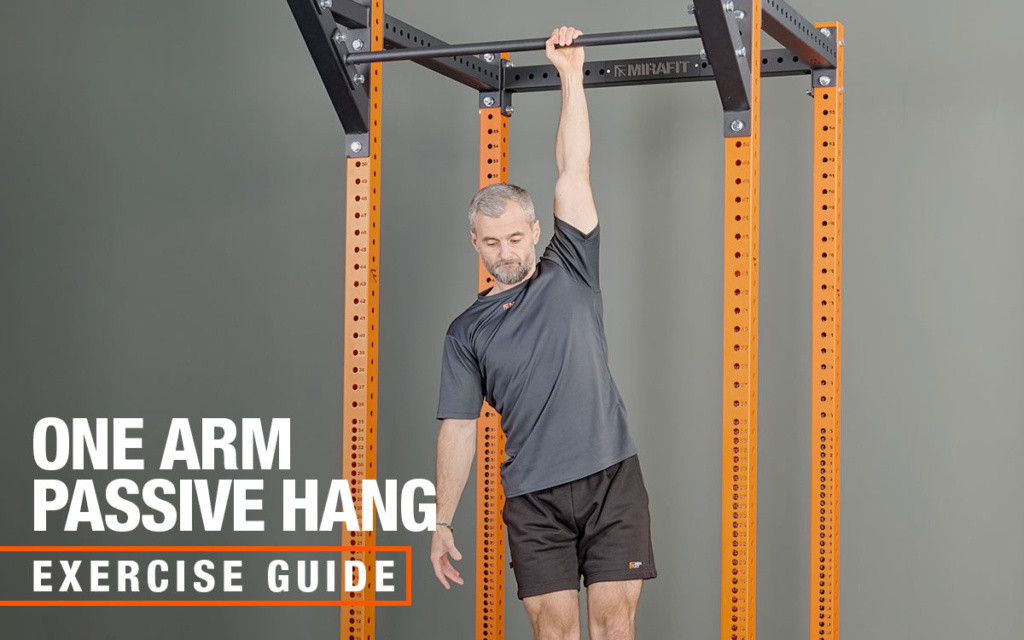 Mirafit pull up bar one-arm passive hang
