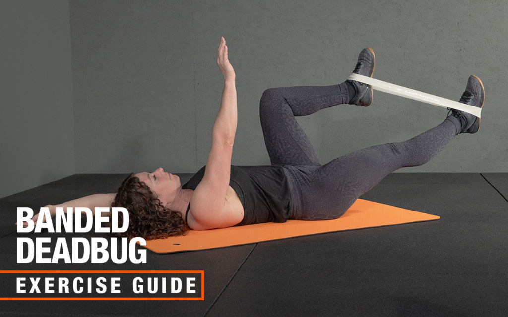 Mirafit mini resistance band deadbug