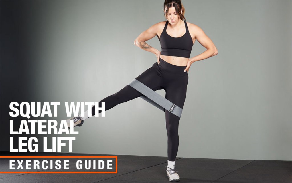 Mirafit resistance band squat with lateral leg lift