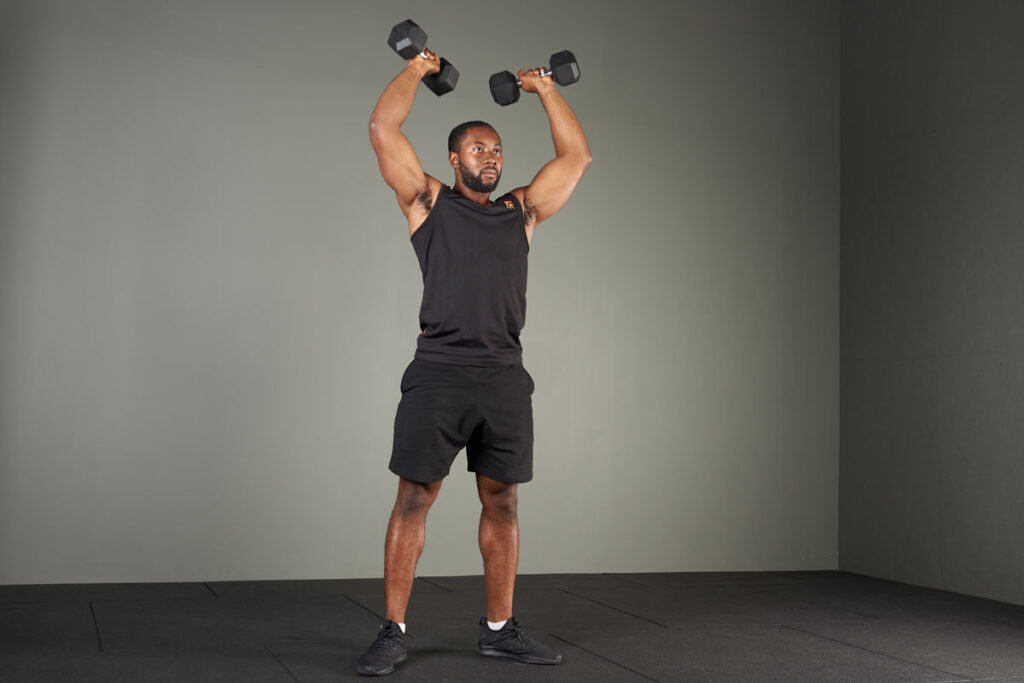 Thrusters using Mirafit Hex Dumbbells