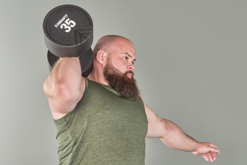 Mirafit Urethane Dumbbells Dumbbell Shoulder Press using Mirafit Urethane Dumbbells
