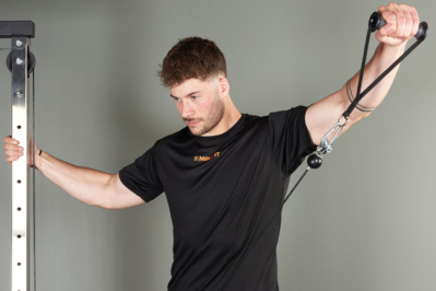 Lateral raise using Mirafit Cable Machine