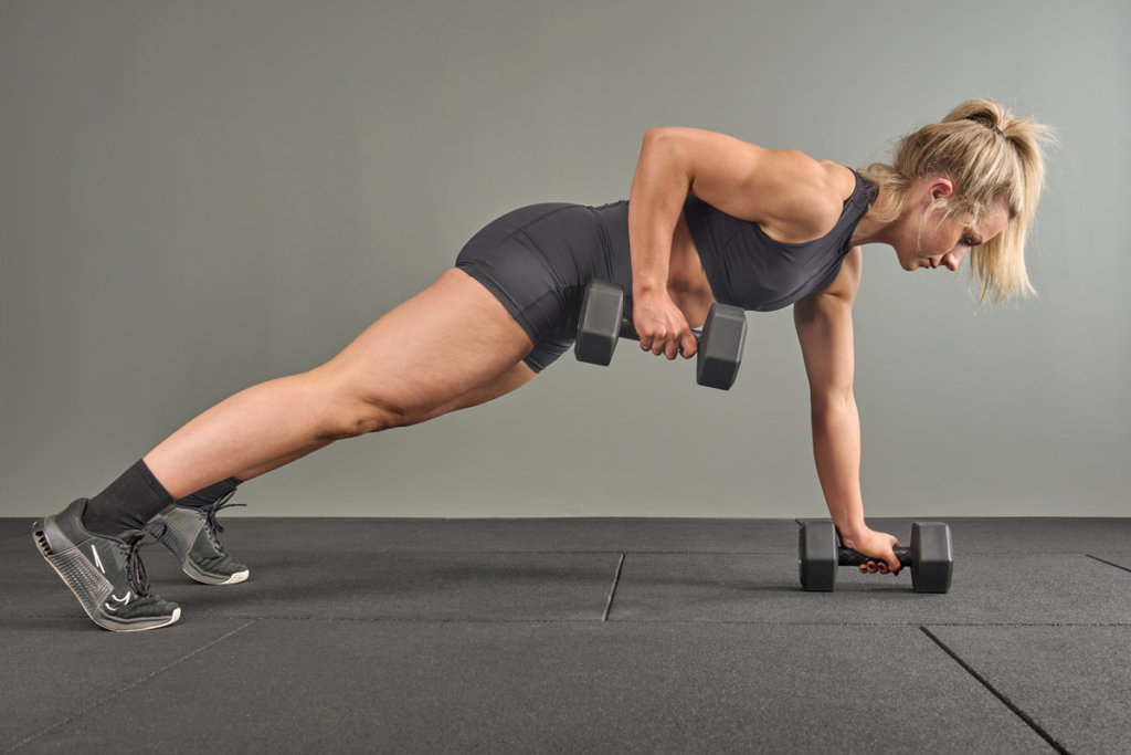 Mirafit Rubber Grip Hex Dumbbell Plank Hold