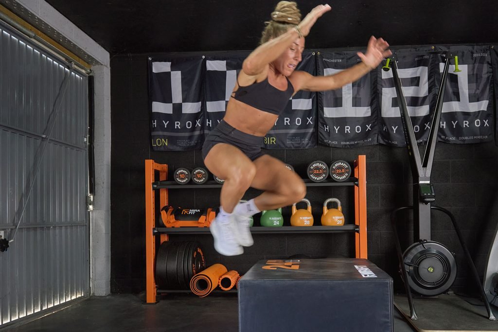 Mirafit 3-in-1 Soft Plyo Jump Box Box jump on a Mirafit Soft Plyo Jump Box