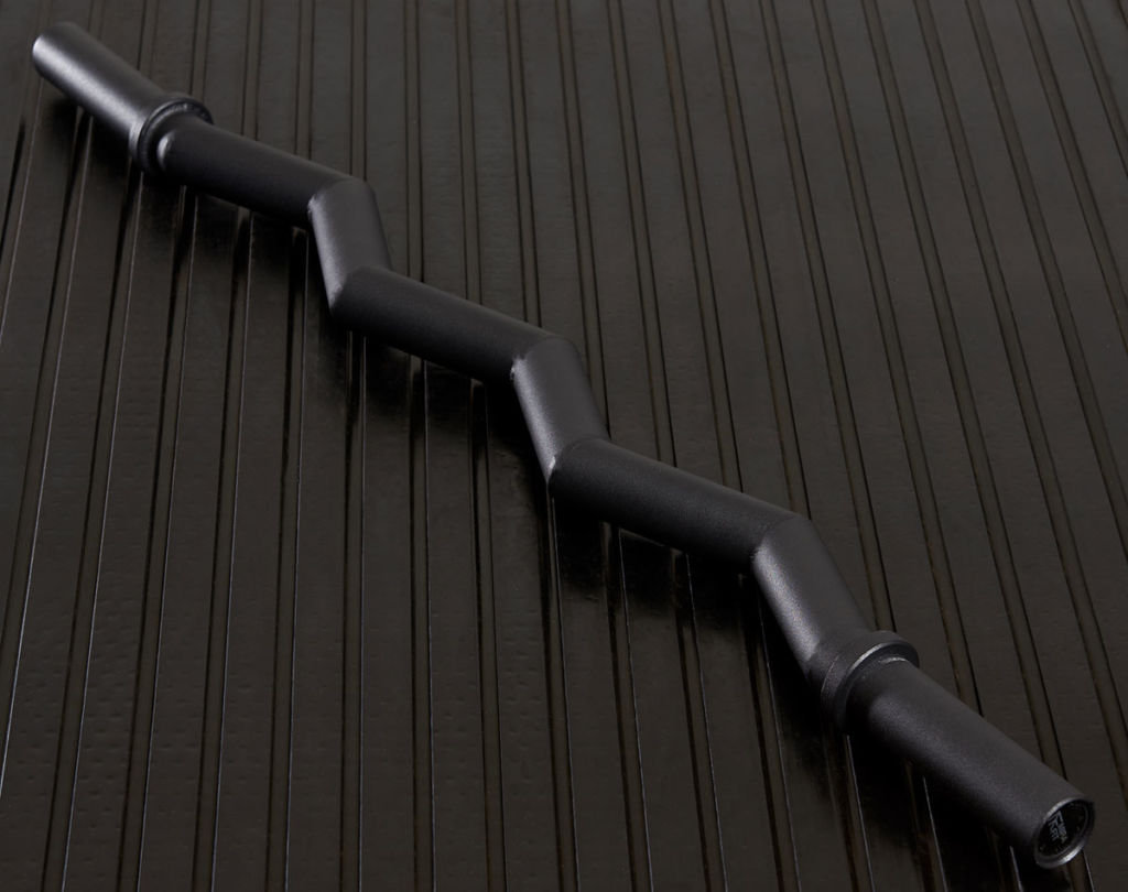 Mirafit Axle Style EZ Curl Bar Mirafit Axle Style EZ Curl Bar on black gym mats