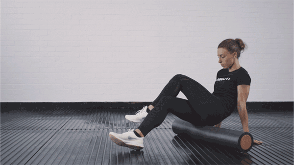 Foam rolling the glutes