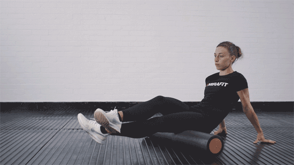 Foam rolling the hamstrings