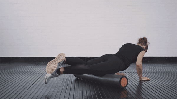 Foam rolling the quads